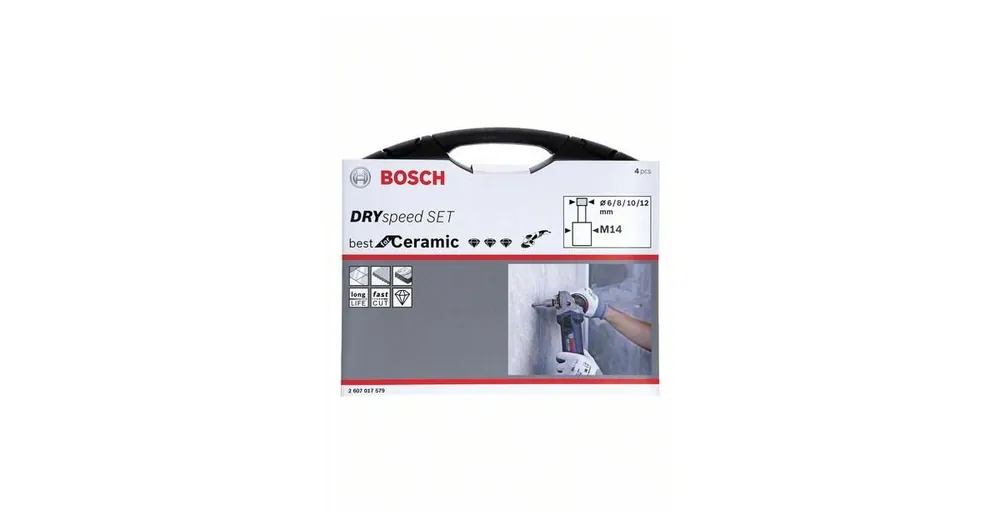 BOSCH 4-teiliges Set Best for Ceramic Trockendiamantbohrer mit M14 – ⌀6/8/10/12 mm 2607017579 Jetzt Kaufen