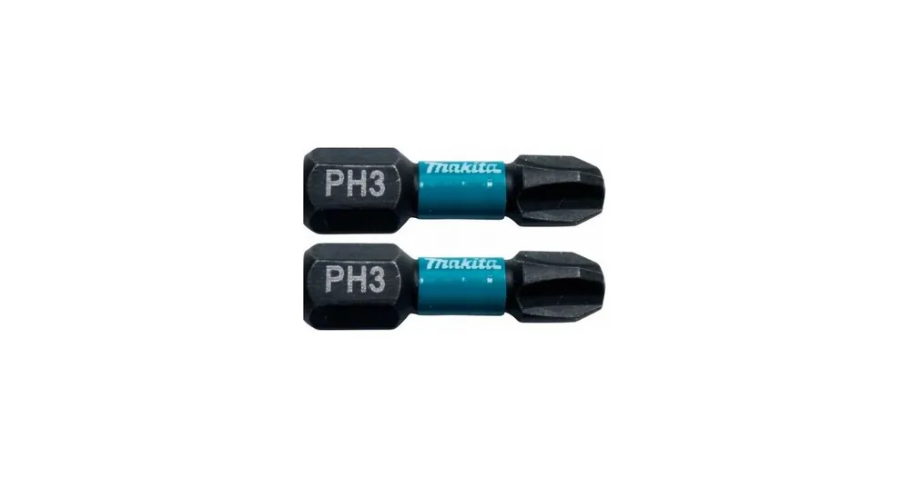 Neu Im Sortiment MAKITA Torsionsbit 1/4" IMPACT BLACK PH3, 25 mm 2 Stück B-63622