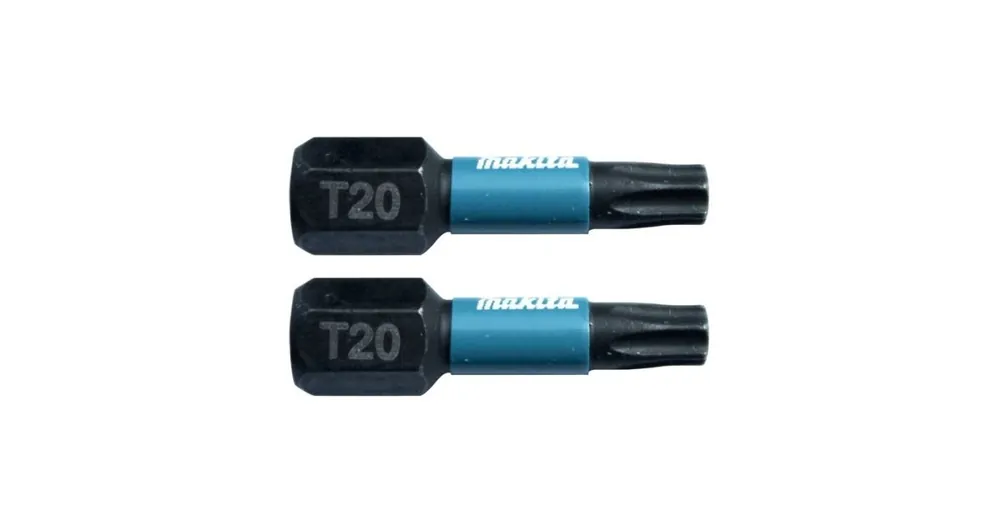 MAKITA Torsionsbit 1/4" IMPACT BLACK T20, 25 mm 2 Stück B-63672 Mega-Angebot