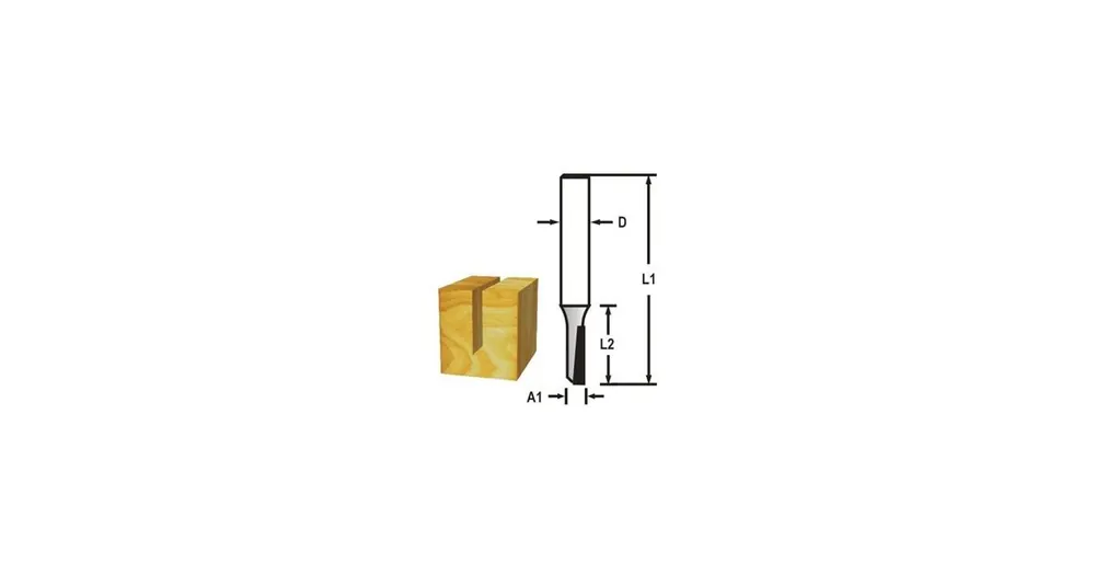Highlight MAKITA Nutfräser 1 Blatt Schaft 6 mm, 6x19x51 mm D-47416