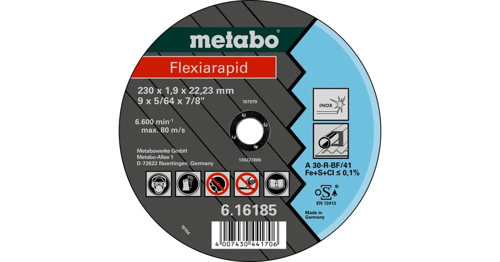 Markenprodukt METABO Trennscheibe - Edelstahl-FLEXIRAPID 230x1,9x22,2 616185000