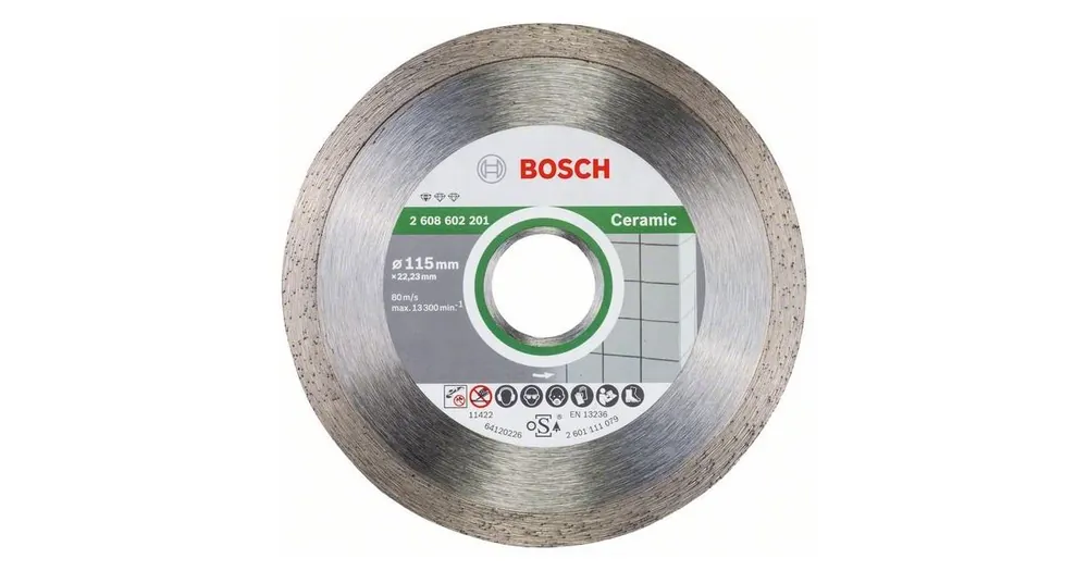 Nur Für Kurze Zeit BOSCH Diamant-Trennscheibe Standard für Keramik 115 x 22,23 x 1,6 x 7 mm (10 Stück) 2608603231