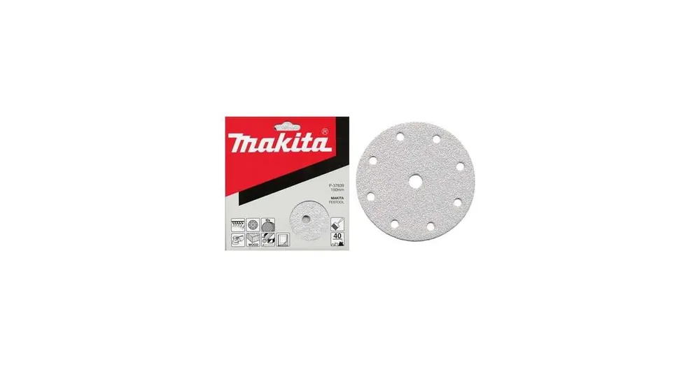 Bestpreis MAKITA Schleifpapier Klett 150 mm 9 Löcher K220, 10 Stück P-37904