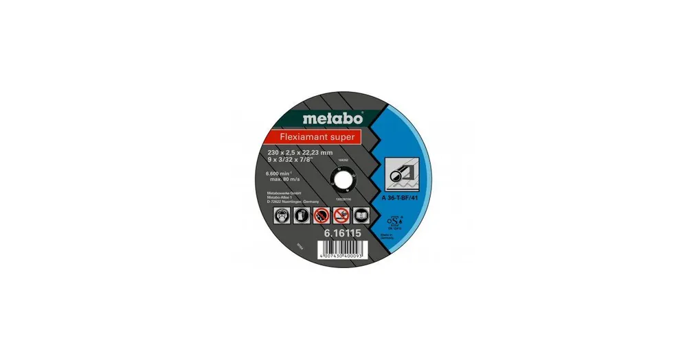 Saisonangebot METABO Schleifscheibe Fleximant super 180 x 2,0 x 22,23 Stahl, TF 42 616102000
