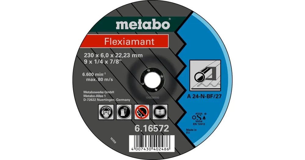 Preisreduziert METABO Schleifscheibe - Stahl 1 Stück 180x6x22mm 616560000