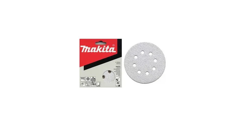 MAKITA Schleifpapier Klett 125 mm 8 Löcher K240, 50 Stück P-37443 Expressversand