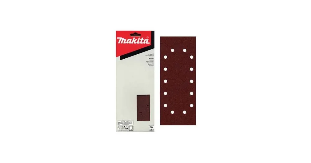 Markenware MAKITA Schleifpapier 115x280 mm 14 Löcher K180, 10 Stück P-33065