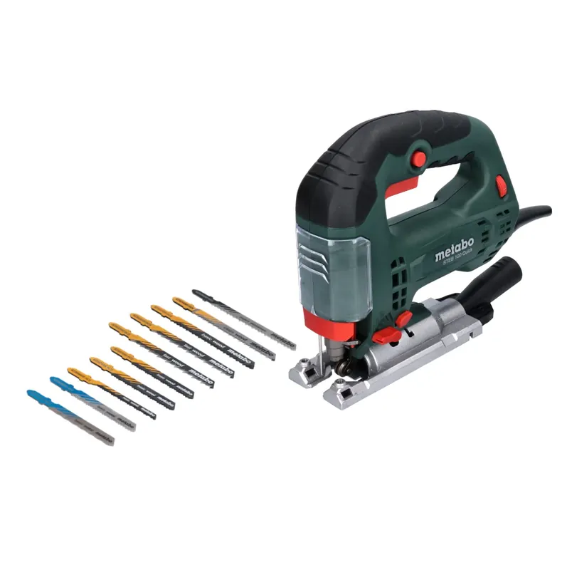 Finale Aktion Metabo STEB 100 Quick Stichsäge 710 W 100 mm ( 601110000 ) + 10 tlg. Sägeblatt Set ( 623599000 )