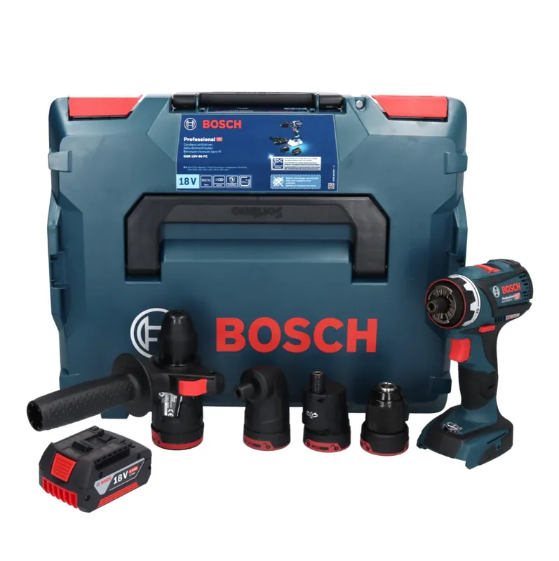 Kracherpreis Bosch GSR 18V-60 FC Professional Akku Bohrschrauber 18 V 60 Nm Brushless + 1x Akku 5,0 Ah + Aufsätze + L-Boxx - ohne Ladegerät