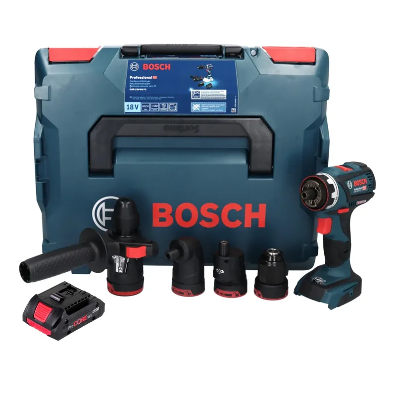 Bosch GSR 18V-60 FC Professional Akku Bohrschrauber 18 V 60 Nm Brushless + 1x ProCORE Akku 4,0 Ah + Aufsätze + L-Boxx - ohne Ladegerät Schnäppchen