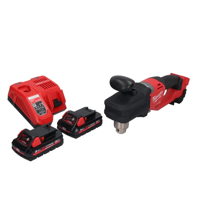 Sichere Zahlung Milwaukee M18 CRAD2-302 Akku Winkelbohrmaschine 18 V 30 Nm Brushless + 2x Akku 3,0 Ah + Ladegerät