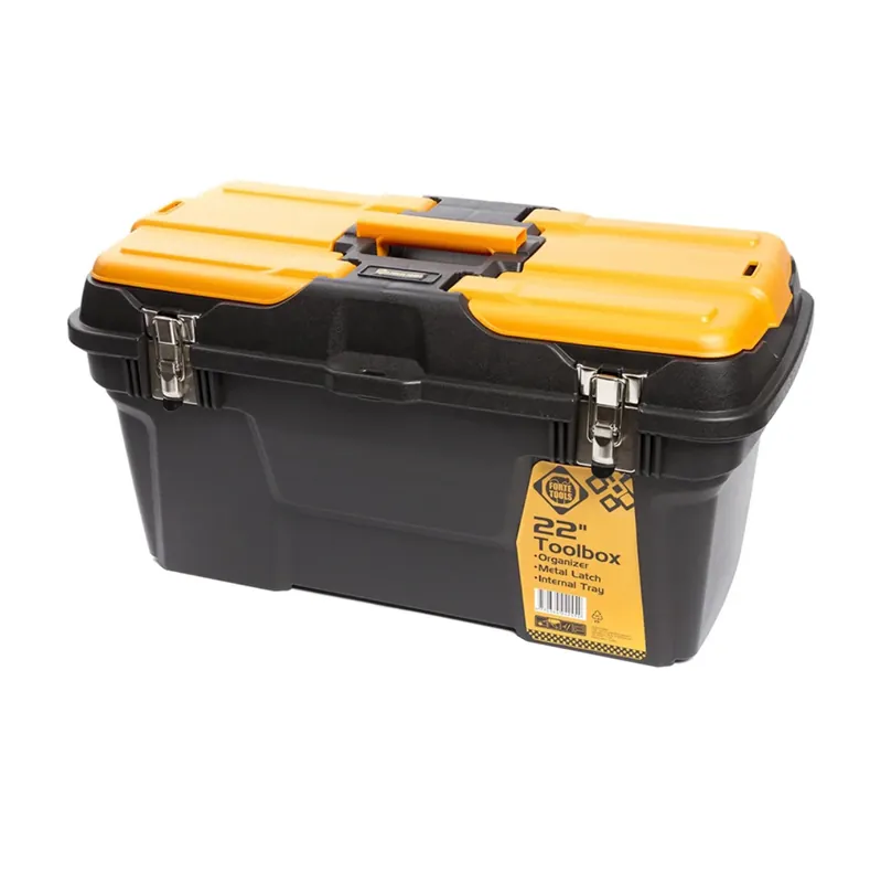 FORTE Tools MG-22 Jumbo Toolbox in 58x23x31 cm, Werkzeugkoffer, Koffer mit Metall-Laschen und internen Organizer, herausnehmbar, abschließbar ( 000051144585 ) Super-Preis
