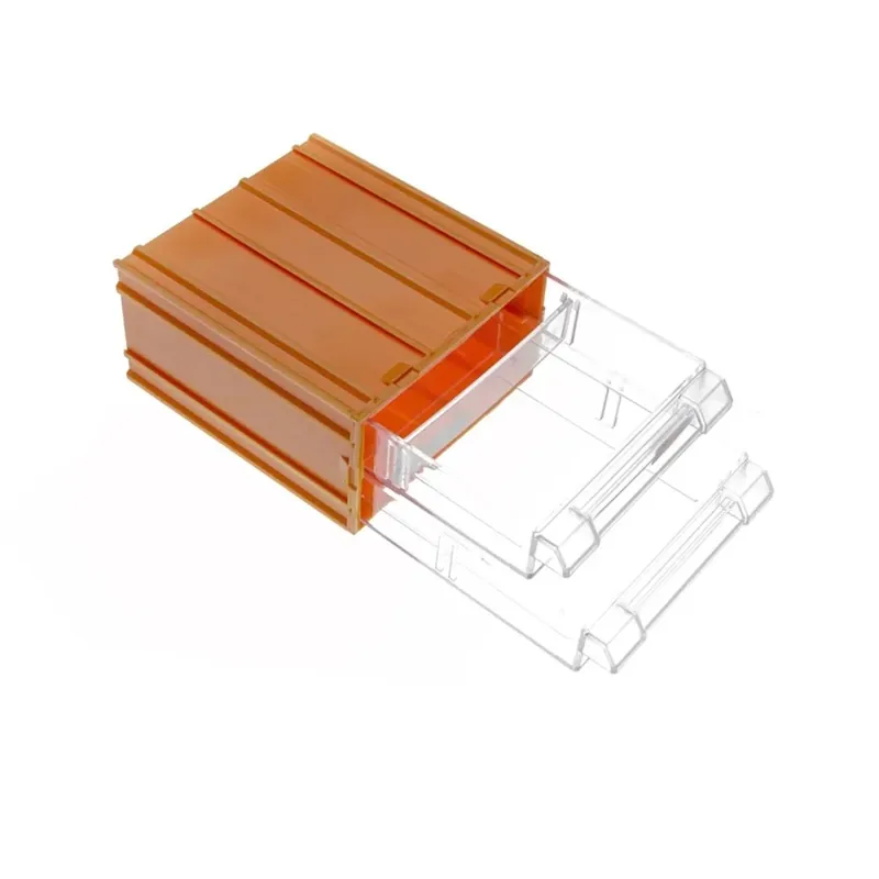 FORTE Tools K-31 Aufbewahrungsbox in 13,5x11,2x6 cm, Schubladenbox, Transparent, Kunststoff, mit 2 Schubladen, mit Schienensystem kombinierbar ( 000051144834 ) Preisreduziert