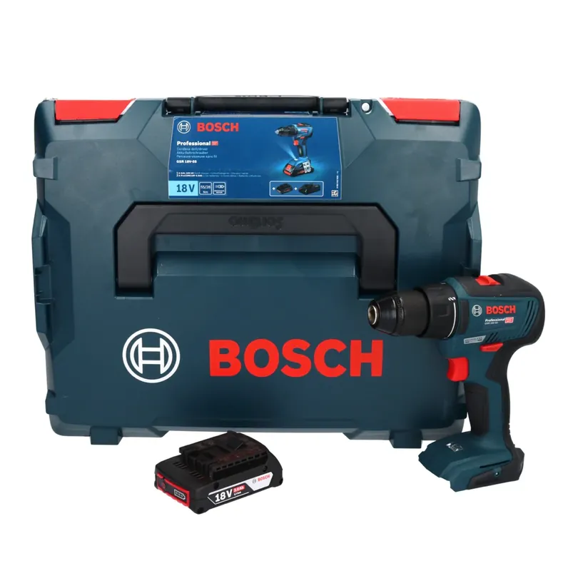 Bosch GSR 18V-55 Akku Bohrschrauber 18 V 55 Nm Brushless + 1x Akku 2,0 Ah + L-Boxx - ohne Ladegerät Neu Im Sortiment