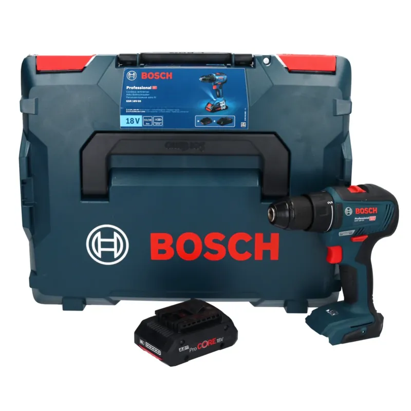 Rabatt Bosch GSR 18V-55 Akku Bohrschrauber 18 V 55 Nm Brushless + 1x ProCORE Akku 4,0 Ah + L-Boxx - ohne Ladegerät