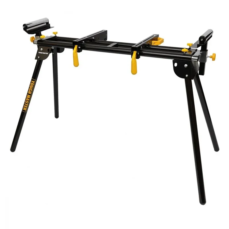Markenprodukt TOUGH MASTER Gehrungssägenständer 200cm, zusammenklappbar, robust, mit stabilen Beschlägen, verstellbaren Stützarme, Schnellspannklemmen ( TM-MS200U )