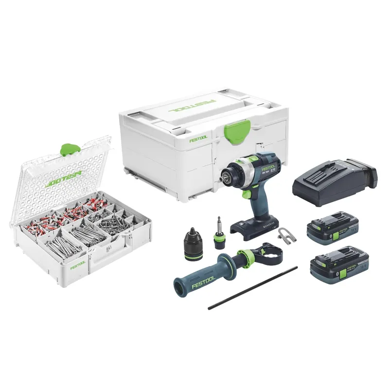 Knallerangebot Festool TPC 18/4 Akku Schlagbohrschrauber 18 V 75 Nm Brushless + 2x Akku 4,0 Ah + Ladegerät + 650 tlg. Schrauben und Dübel Sortiment + Systainer