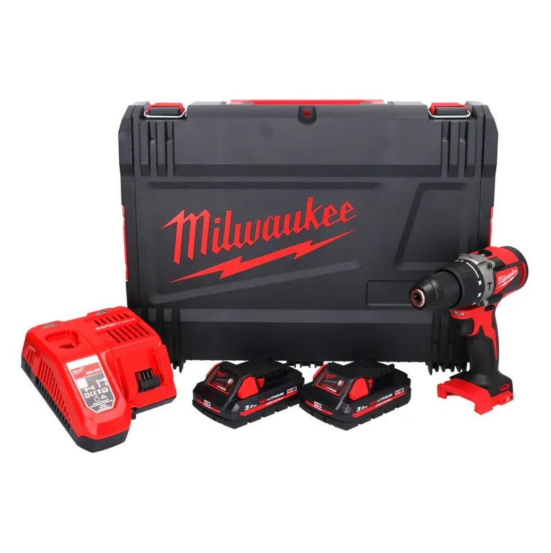 Milwaukee M18 BLPD2-302X Akku Schlagbohrschrauber 18 V 82 Nm Brushless + 2x Akku 3,0 Ah + Ladegerät + HD Box Kracherpreis