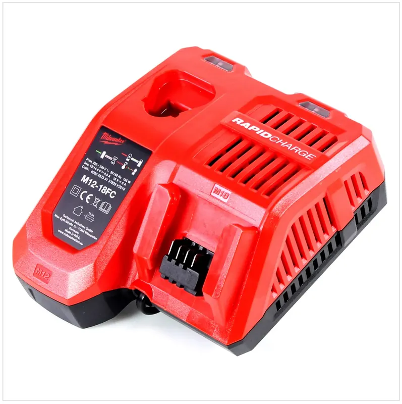 Günstig Milwaukee M12-18FC Schnell Ladegerät Universal für 12, 14 und 18 Volt Li-Ion Akkus ( 4932451079 / 4932451080 )