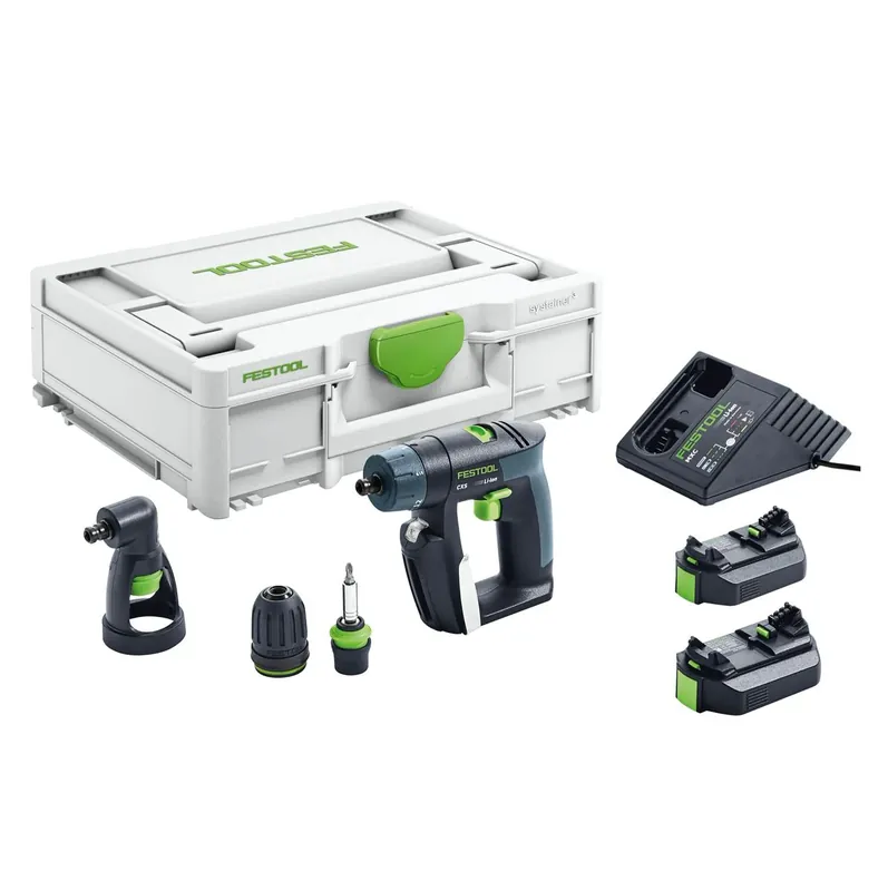 Super-Preis Festool CXS Li 2,6 Plus Akku Bohrschrauber 10,8 V 16 Nm ( 576094 ) + 2x Akku 2,6 Ah + Ladegerät + Winkelvorsatz + Systainer - Nachfolger von 564532