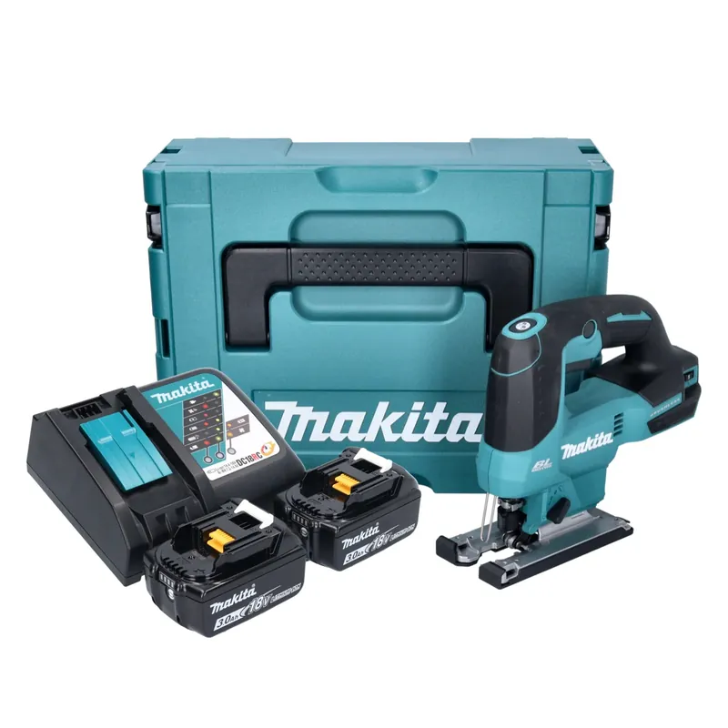 Letzte Chance Makita DJV 184 RFJ Akku Pendelhub Stichsäge 18 V Brushless + 2x Akku 3,0 Ah + Ladegerät + Makpac