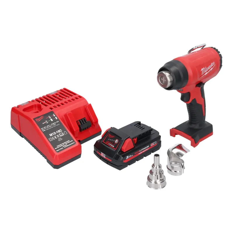 Milwaukee M18 BHG-301 Akku Heißluftgebläse 18 V 470 °C + 1x Akku 3,0 Ah + Ladegerät Online Kaufen