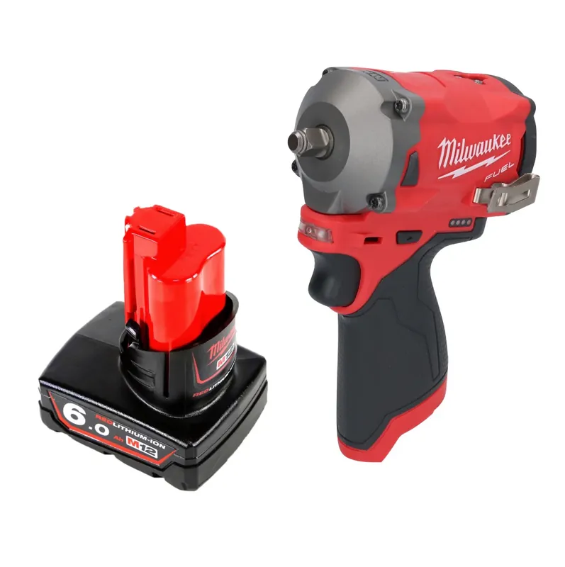 Highlight Milwaukee M12 FIW38-601 Akku Schlagschrauber 12 V 339 Nm 3/8" Brushless + 1x Akku 6,0 Ah - ohne Ladegerät