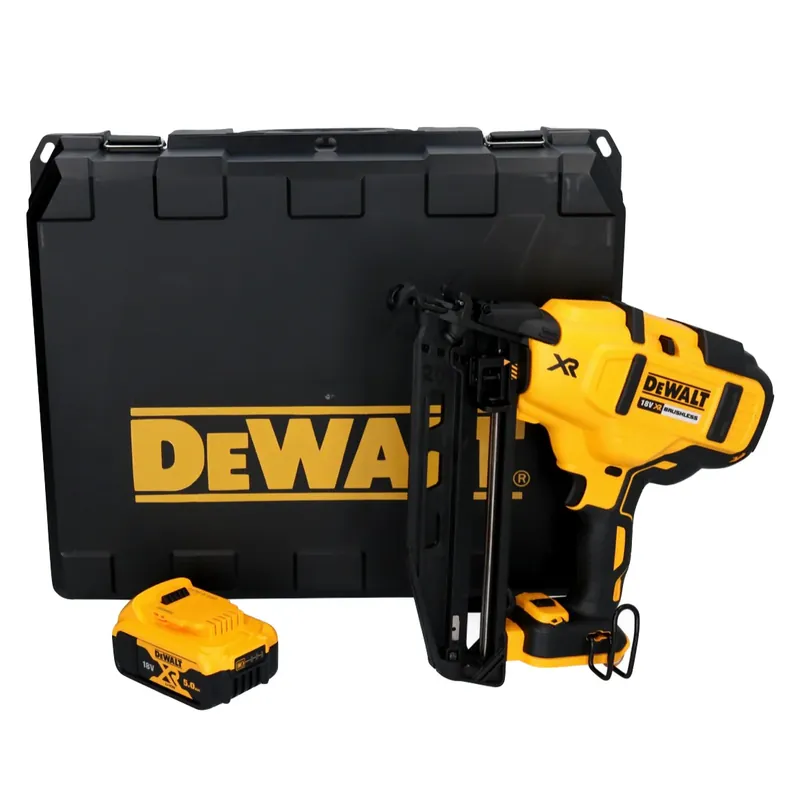 Neue Ware DeWalt DCN 660 N Akku Nagler 18V 32-63 mm Brushless + 1x Akku 5,0 Ah + Koffer - ohne Ladegerät