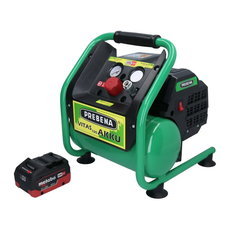 Heißes Angebot Prebena VITAS 100-AKKU Kompressor 18 V 5 l 8 bar CAS Brushless + 1x Akku 8,0 Ah - ohne Ladegerät