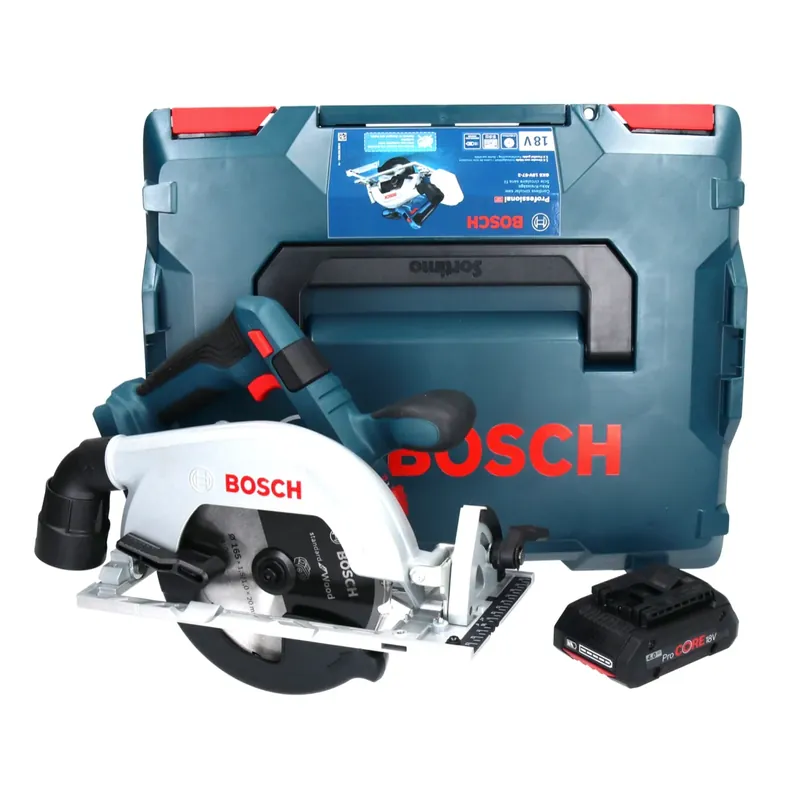 Bosch GKS 18V-57-2 Professional Akku Kreissäge 18 V 165 mm Brushless + 1x ProCORE Akku 4,0 Ah + L-Boxx - ohne Ladegerät Neu