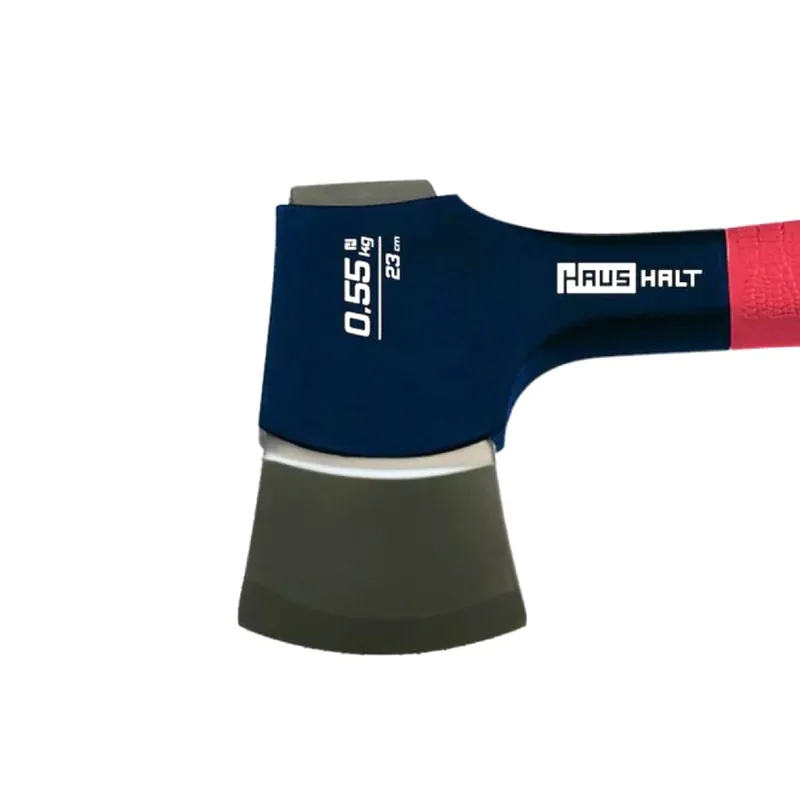 Super-Preis HAUSHALT Axt HH-427A, 230 mm, 0,55 kg, Beil, blau, Kopf aus rostfreien Stahl, mit rutschfesten gummierten Griff in rot ( 000051405551 )