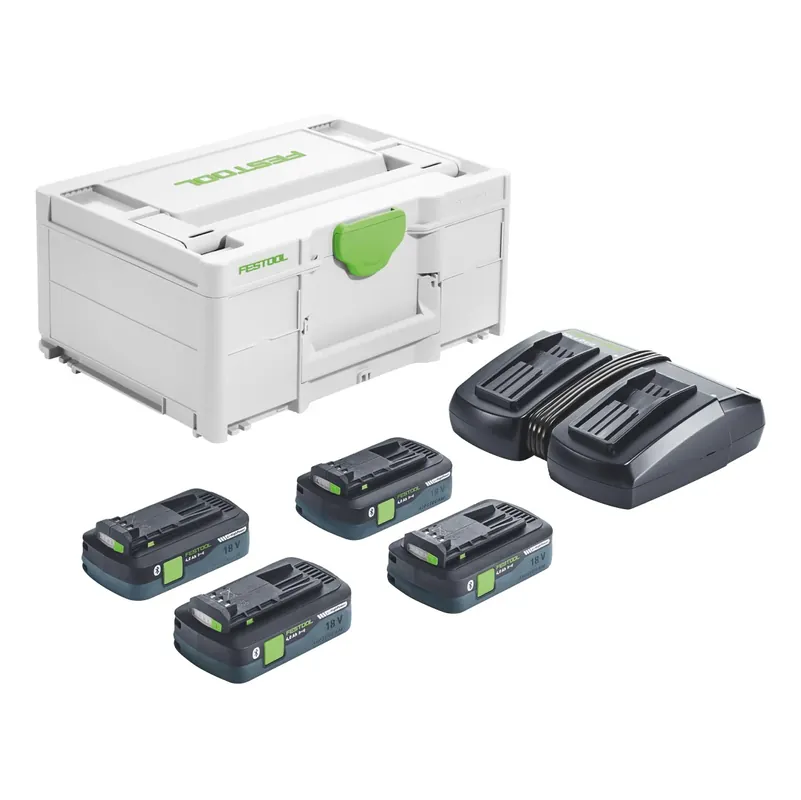 Letzte Chance Festool Energie Set SYS 18V 4x4,0/TCL 6 DUO 18 V ( 577104 ) + 4x Akku 4,0 Ah + Ladegerät + Systainer