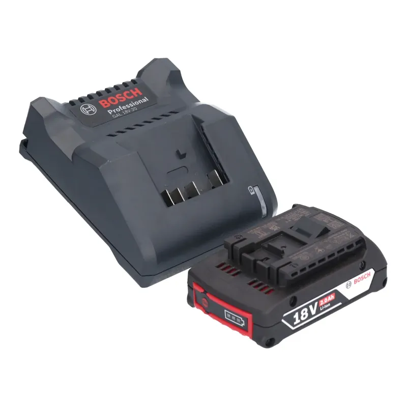 Schnäppchen Bosch GAL 18V-20 Akku Ladegerät 10,8 - 18 V 2 A ( 2607226281 ) + 1x GBA 18 V 2,0 Ah Akku ( 1600Z00036 )