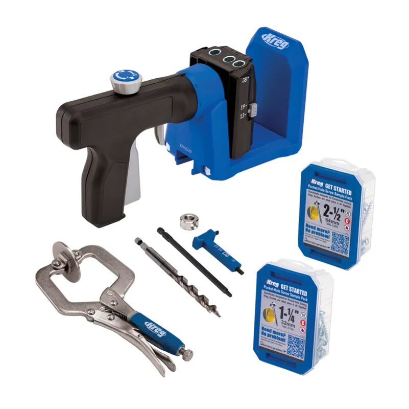 KREG Pocket Hole Jig 520 PRO Taschenloch Bohrschablone ( KPHJ520PRO ) + Stufenbohrer + Bit + Schrauben + Zwinge Günstig