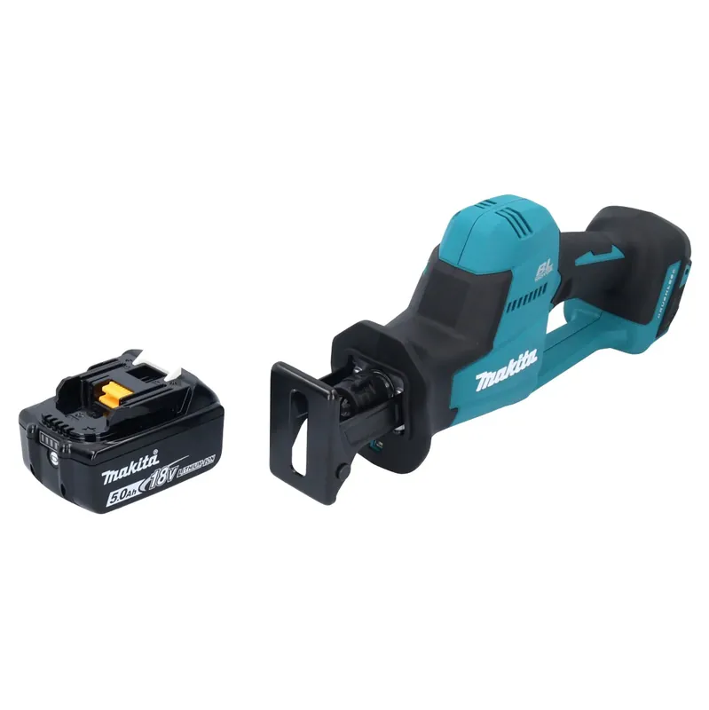 Makita DJR 189 T1 Akku Reciprosäge Säbelsäge 18 V Brushless + 1x Akku 5,0 Ah - ohne Ladegerät Markenprodukt