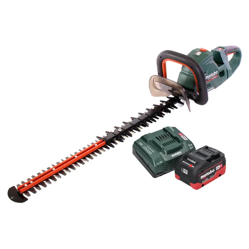 Metabo HS 18 LTX BL 65 Akku Heckenschere 18 V 60 cm Brushless + 1x Akku 5,5 Ah + Ladegerät Highlight