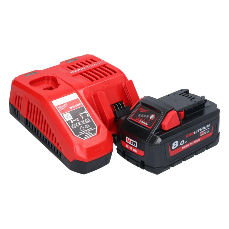 Top-Preis Milwaukee M18 HNRG-801 Akku Starter Set High Output 18 V + 1x HB8 Akku 8,0 Ah ( 4932471070 ) + M12-18 FC Ladegerät ( 4932451079 )