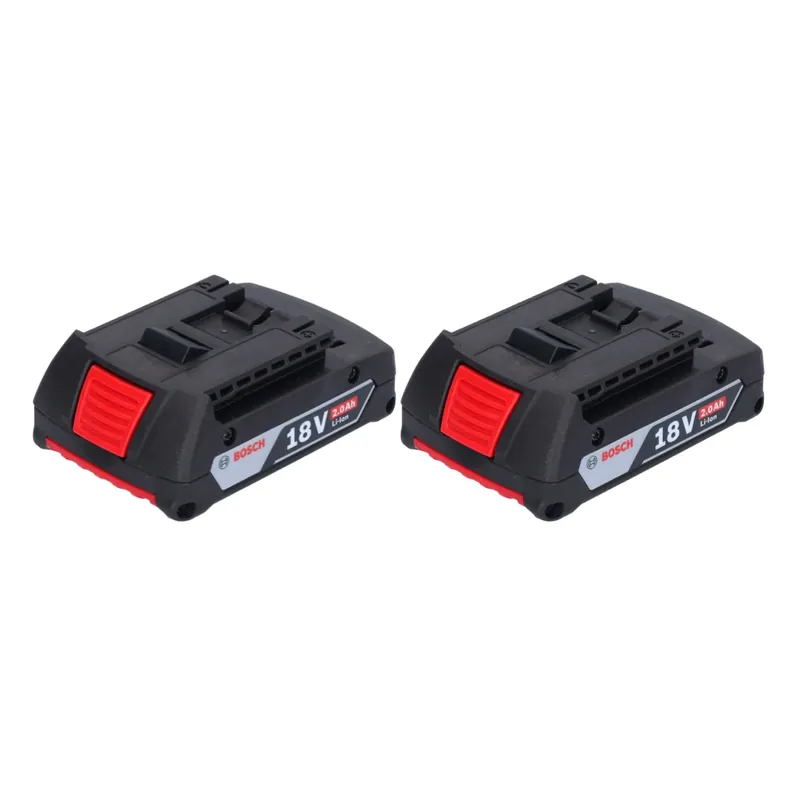 Bosch Akku Set 2x GBA 18 V 2,0 Ah / 2000 mAh Li-Ion Einschub Akku ( 2x 1600Z00036 ) Günstig
