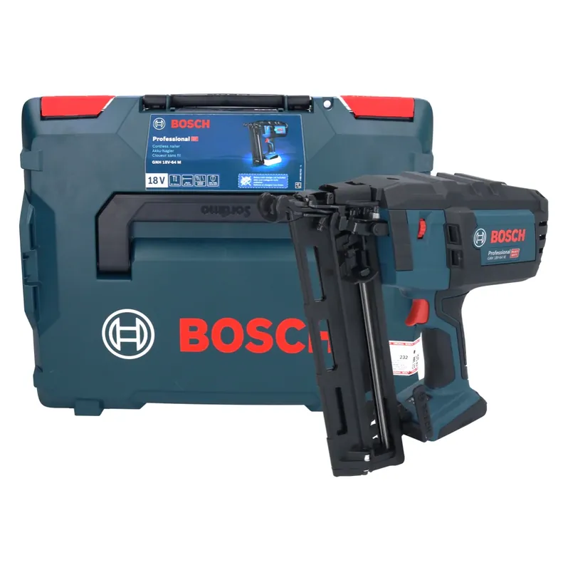 Bosch GNH 18V-64 M Professional Akku Nagler 18 V 64 mm ( 601481001 ) + L-BOXX - ohne Akku, ohne Ladegerät Zertifiziert