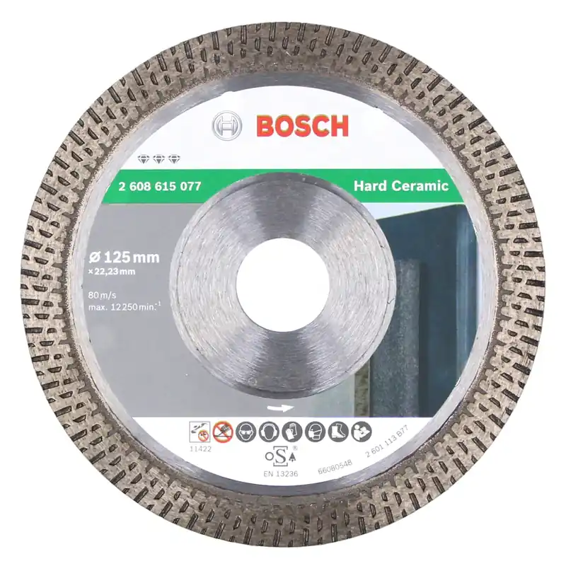 Markenprodukt Bosch Diamant Trennscheibe Best for Hard Ceramic 125 mm x 22,23 ( 2608615077 )
