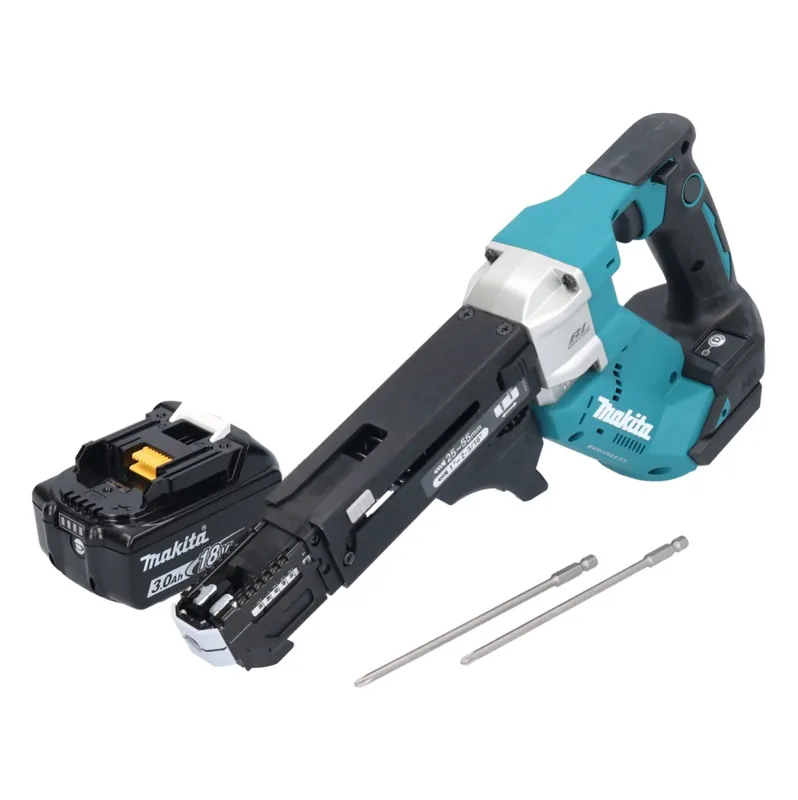 Sichere Zahlung Makita DFR 551 F1 Akku Magazinschrauber 18 V 25 - 55 mm Brushless + 1x Akku 3,0 Ah - ohne Ladegerät