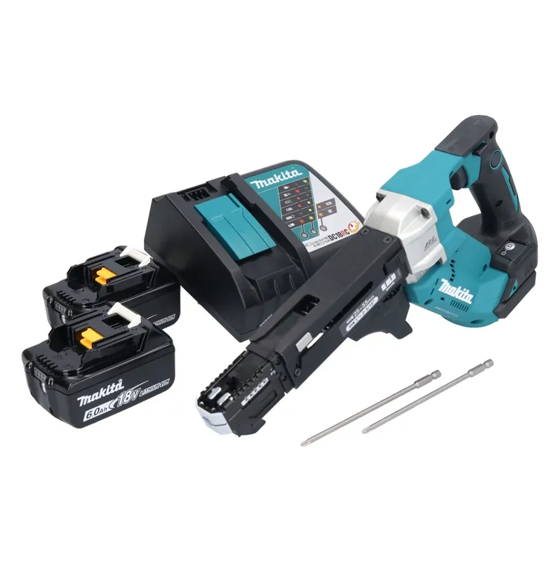 Makita DFR 551 RG Akku Magazinschrauber 18 V 25 - 55 mm Brushless + 2x Akku 6,0 Ah + Ladegerät Beliebt
