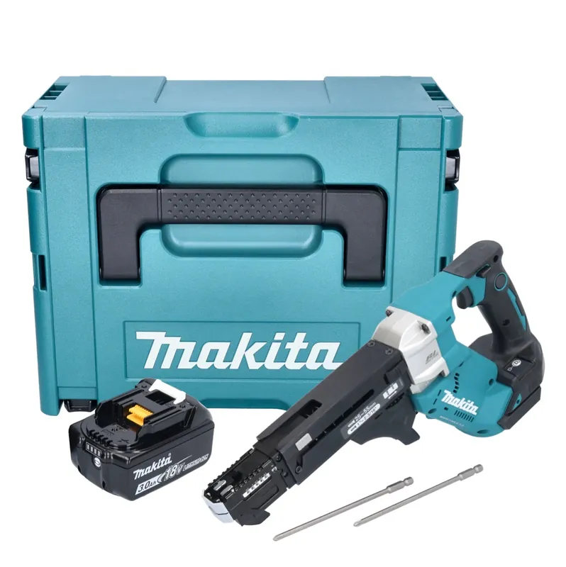 Makita DFR 551 F1J Akku Magazinschrauber 18 V 25 - 55 mm Brushless + 1x Akku 3,0 Ah + Makpac - ohne Ladegerät Must-Have