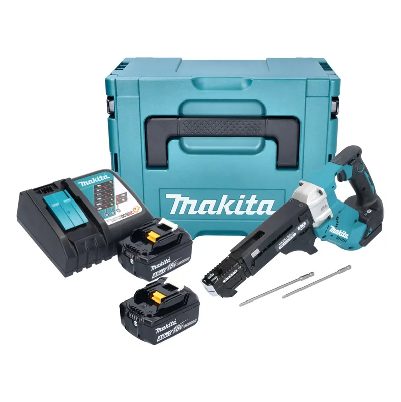 Beliebt Makita DFR 551 RMJ Akku Magazinschrauber 18 V 25 - 55 mm Brushless + 2x Akku 4,0 Ah + Ladegerät + Makpac
