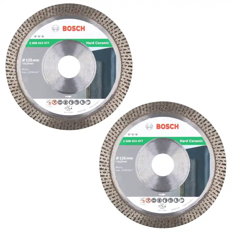 Neue Kollektion Bosch Diamant Trennscheibe Set 2x Best for Hard Ceramic 125 mm x 22,23 ( 2x 2608615077 )