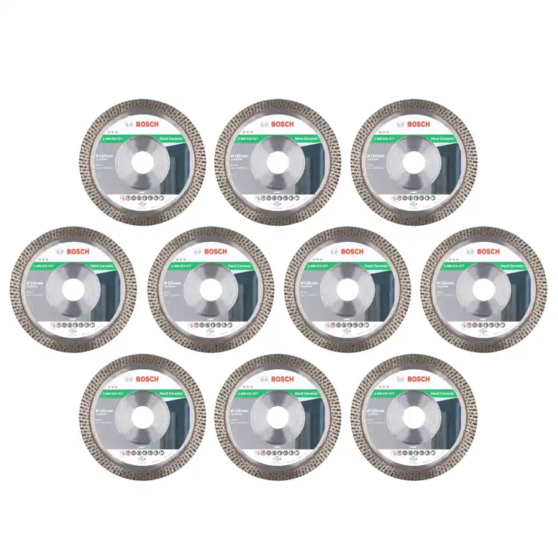 Bosch Diamant Trennscheibe Set 10x Best for Hard Ceramic 125 mm x 22,23 ( 10x 2608615077 ) Must-Have