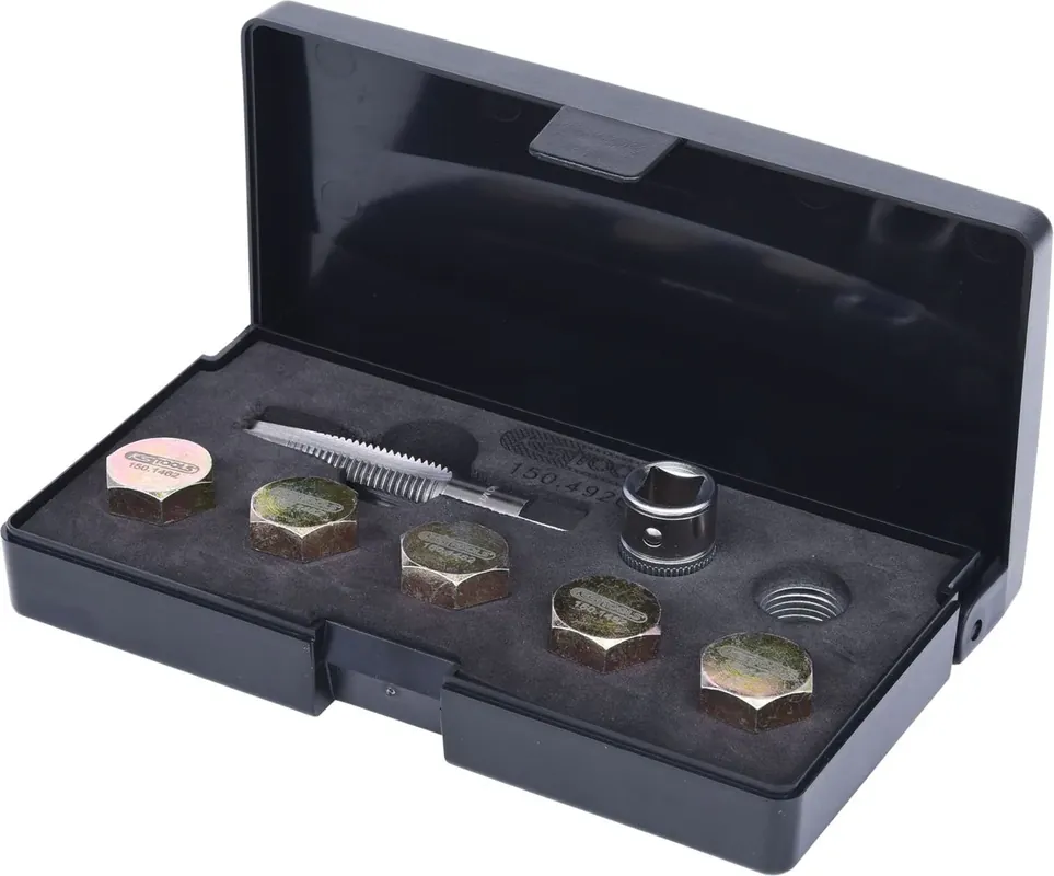 KS TOOLS Ölablassschrauben-Gewindereparatur-Satz, 12-tlg M14 x 1,5 ( 150.4920 ) Meistverkauft