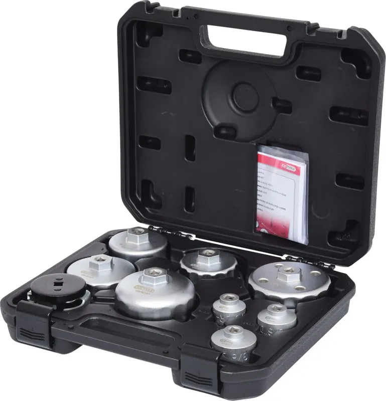Ausverkauf KS TOOLS Öldienstschlüssel-Satz für Ölfilter- und Filtergehäusedeckel, 9-tlg ( 150.9210 )