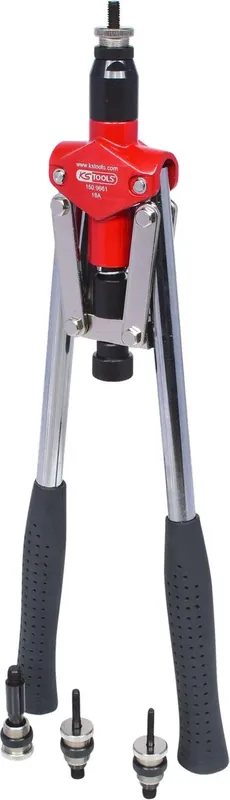 KS TOOLS Langarm-Handnietzangen-Satz für Gewindehülsen, 10-tlg ( 150.9660 ) Super-Preis