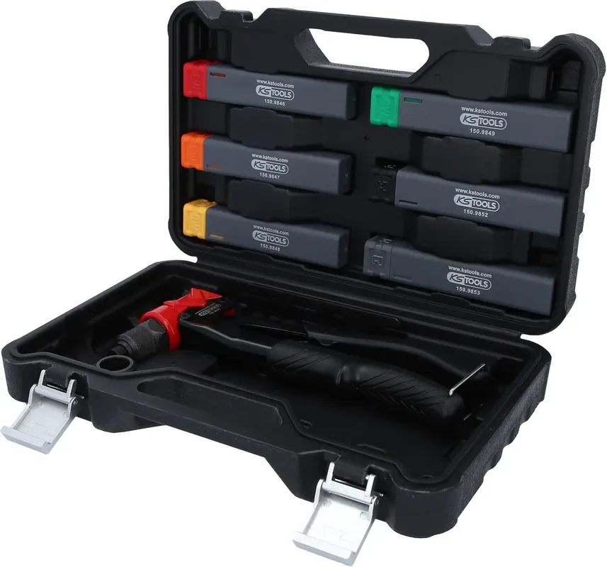 KS TOOLS 3 in 1 Handnietzangen-Satz, 12-tlg. ( 150.9850 ) Markenware